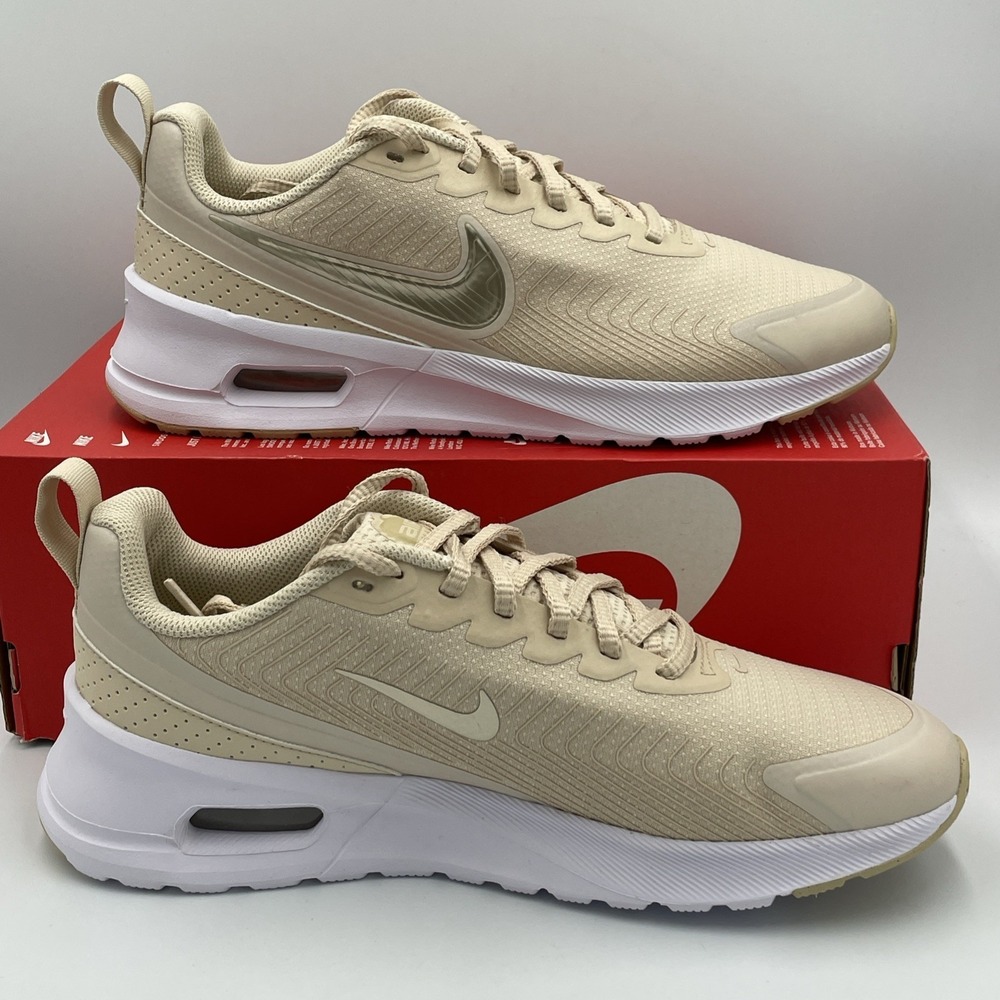 Nike Air Max Nuaxis Sanddrift Grain / White Women Size 10 Running Shoes NEW